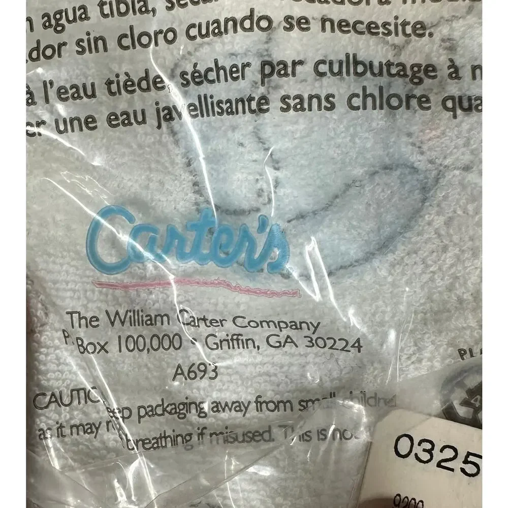 Carters washcloths 10x10